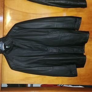 Hugo Boss Dark Blue Buttersoft Leather 3/4 Jacket Worn Once- Perfect Condition